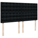 osmannisk sengeramme med madras 160x200 cm stof sort