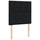 osmannisk sengeramme med madrasser 90x190 cm fløjl sort