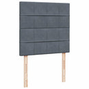 osmannisk sengeramme med madrasser 100x200 cm fløjl mørkegrå