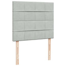 osmannisk sengeramme med madrasser 120x190 cm fløjl lysegrå