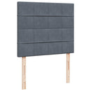 osmannisk sengeramme med madrasser 120x190 cm fløjl mørkegrå