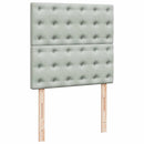 osmannisk sengeramme med madrasser 100x200 cm fløjl lysegrå