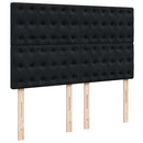 osmannisk sengeramme med madrasser 140x200 cm fløjl sort