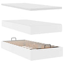 osmannisk sengeramme med madrasser 160x200 cm kunstlæder hvid