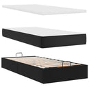osmannisk sengeramme med madrasser 180x200 cm kunstlæder sort