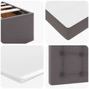 osmannisk sengeramme med madrasser 200x200 cm kunstlæder grå