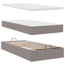 osmannisk sengeramme med madrasser 160x200 cm stof gråbrun