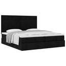osmannisk sengeramme med madrasser 180x200 cm stof sort