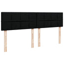 osmannisk sengeramme med madrasser 180x200 cm stof sort