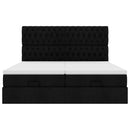 osmannisk sengeramme med madrasser 160x200 cm stof sort