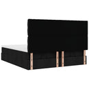 osmannisk sengeramme med madrasser 160x200 cm stof sort