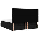 osmannisk sengeramme med madrasser 200x200 cm stof sort