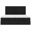 osmannisk sengeramme med madrasser 160x200 cm stof sort