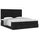 osmannisk sengeramme med madrasser 180x200 cm stof sort