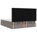 osmannisk sengeramme med madrasser 180x200 cm stof gråbrun