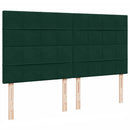 osmannisk sengeramme med madrasser 200x200 cm fløjl mørkegrøn