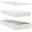 osmannisk sengeramme med madras 80x200 cm kunstlæder hvid