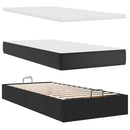 osmannisk sengeramme med madras 90x190 cm kunstlæder sort