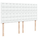 osmannisk sengeramme med madras 160x200 cm kunstlæder hvid