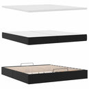 osmannisk sengeramme med madrasser 200x200 cm kunstlæder sort