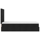 ottoman seng med madras & LEDs 80x200 cm stof sort