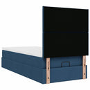 Ottoman seng med madras & LEDs Blå 100x200 cm Stof