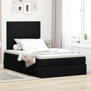 osmannisk sengeramme med madras 120x200 cm stof sort