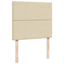 osmannisk sengeramme med madras 120x200 cm stof cremefarvet