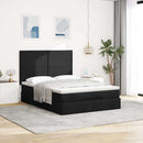 osmannisk sengeramme med madras 140x190 cm stof sort