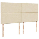 osmannisk sengeramme med madras 160x200 cm stof cremefarvet