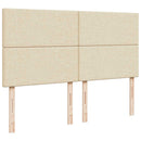 osmannisk sengeramme med madrasser 200x200 cm stof cremefarvet