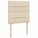 osmannisk sengeramme med madras 80x200 cm stof cremefarvet