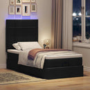 osmannisk sengeramme med madras 100x200 cm stof sort