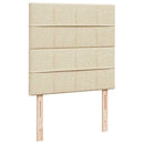osmannisk sengeramme med madras 100x200 cm stof cremefarvet