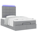 osmannisk sengeramme med madras 120x190 cm stof lysegrå