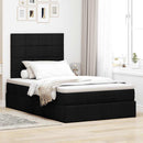 osmannisk sengeramme med madras 120x190 cm stof sort