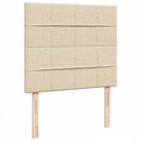 osmannisk sengeramme med madras 120x190 cm stof cremefarvet