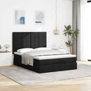 osmannisk sengeramme med madras 140x190 cm stof sort