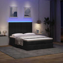 osmannisk sengeramme med madras 140x200 cm stof sort