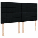 osmannisk sengeramme med madrasser 200x200 cm stof sort