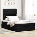 osmannisk sengeramme med madras 120x190 cm stof sort