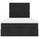 osmannisk sengeramme med madras 120x190 cm stof sort