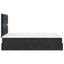 osmannisk sengeramme med madras 120x190 cm stof sort