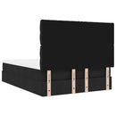 osmannisk sengeramme med madras 140x190 cm stof sort