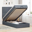 osmannisk sengeramme med madrasser 90x190 cm fløjl mørkegrå