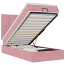 osmannisk sengeramme med madrasser 90x190 cm fløjl lyserød