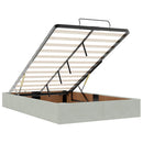 osmannisk sengeramme med madrasser 120x190 cm fløjl lysegrå