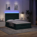 osmannisk sengeramme med madrasser 140x190 cm fløjl mørkegrøn