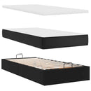 osmannisk seng med madrasser & LEDs 160x200 cm kunstlæder sort
