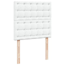 osmannisk sengeramme med madrasser 200x200 cm kunstlæder hvid